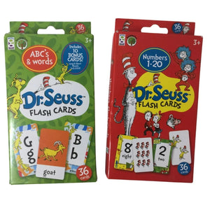 Dr. Seuss Number Flash Cards and ABC'S & Words Flash Cards
