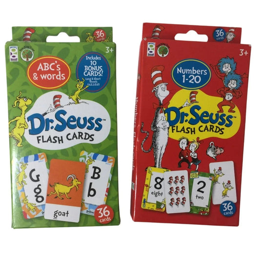 Dr. Seuss Number Flash Cards and ABC'S & Words Flash Cards - A+ Stuff - Card Games - A+ Stuff