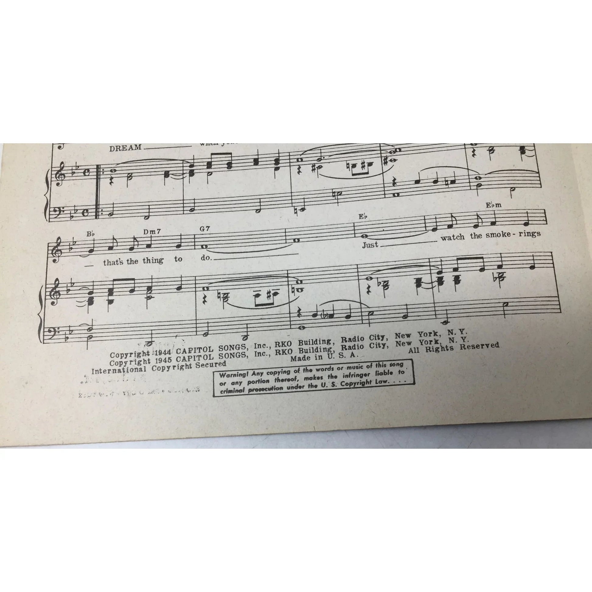 ''DREAM'' Words and music by Johnny Mercer - A+ Stuff - sheet music - A+ Stuff