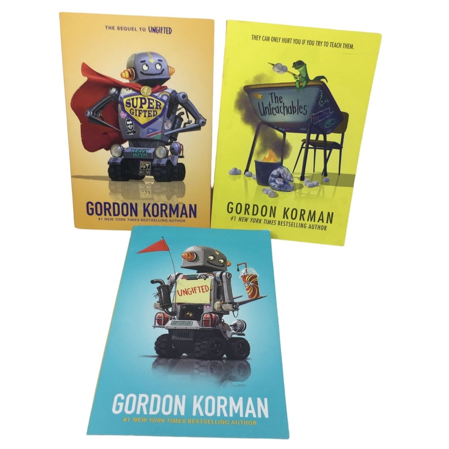 Super Gifted, The Unteachables, Ungifted Paperback Books by Gordon Korman