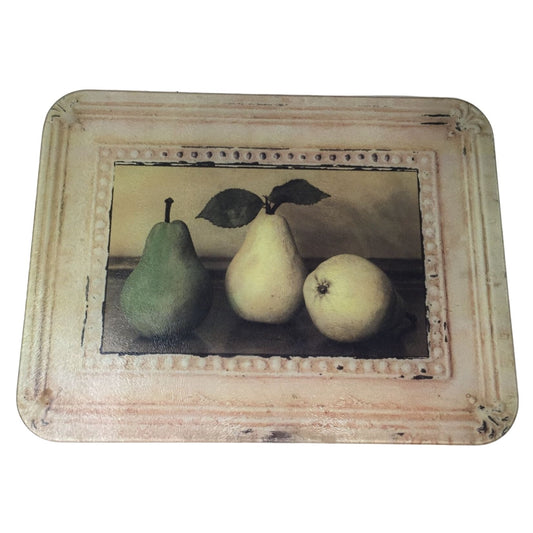 Glass Placemat with Pear Fruits on it (16'' x 12'')