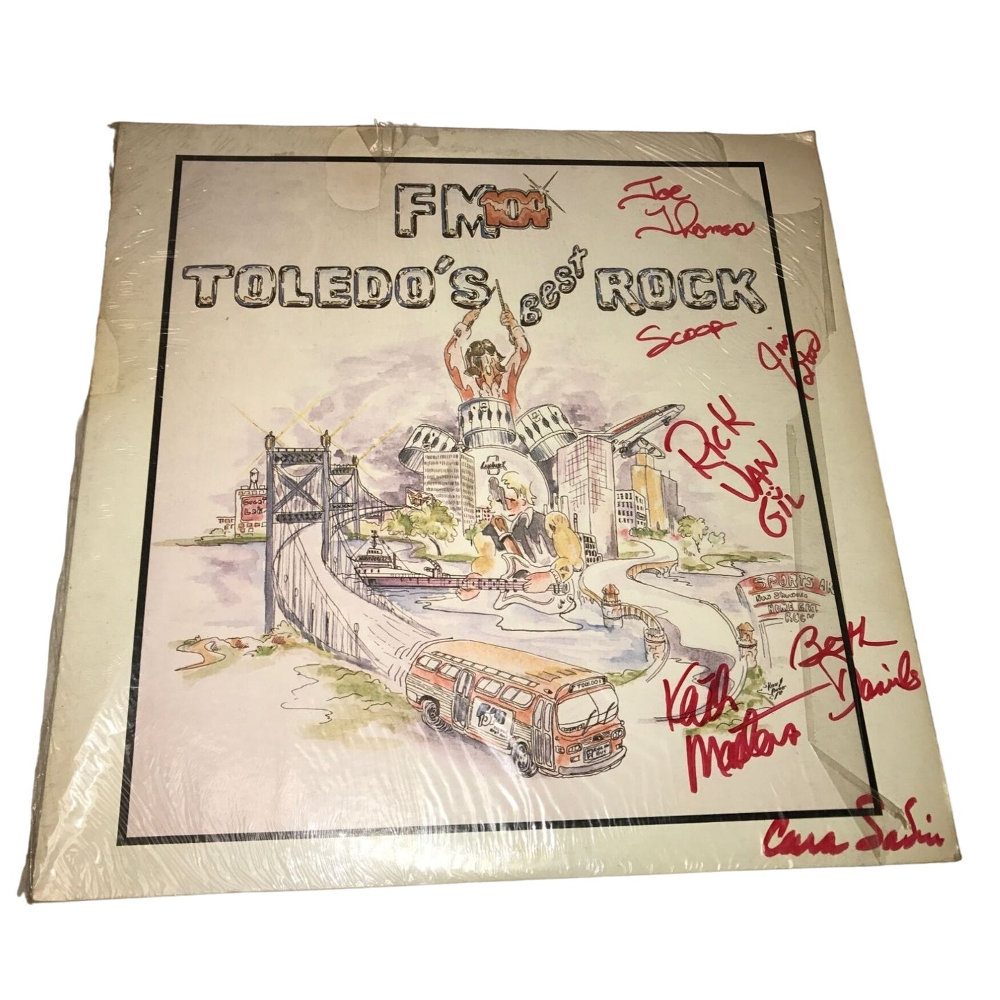 FM104 - Toledos Best Rock - Autographed LP - Vinyl Record