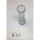 Short 6'' tall Ribbed Clear Glass Bud Vase