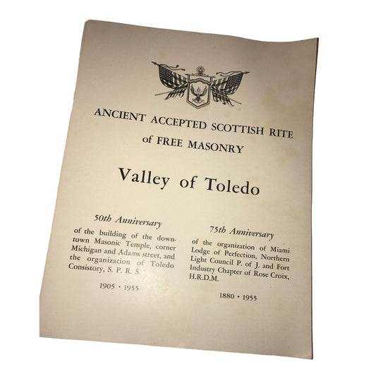 1880-1955 75th Anniversary - Ancient Accepted Scottish Rite Valley of Toledo Booklet