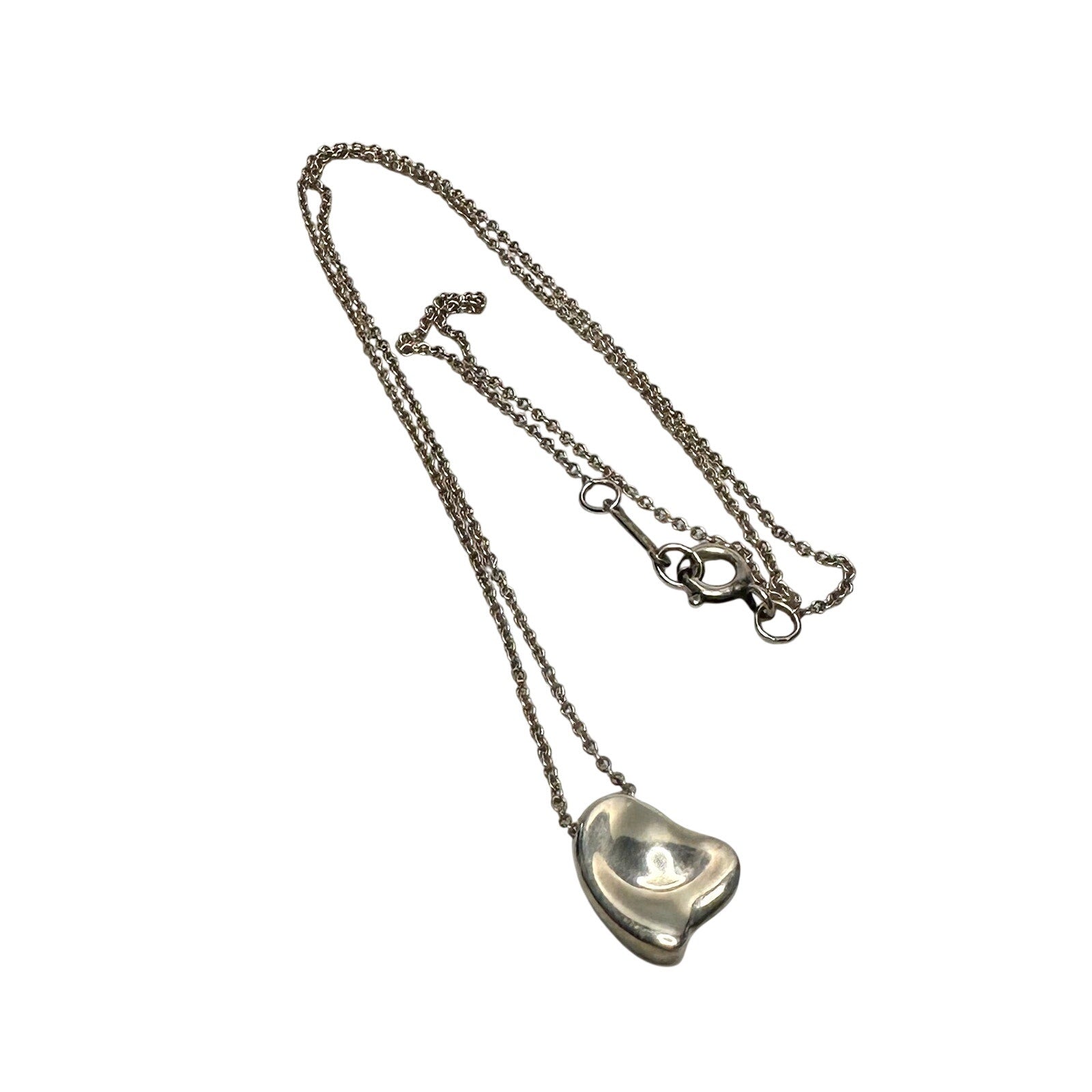 Tiffany and Co Elsa Peretti Full Heart Necklace 16" with Dust Bag Tiffany & Co.  A+ Stuff Necklace with Pendant