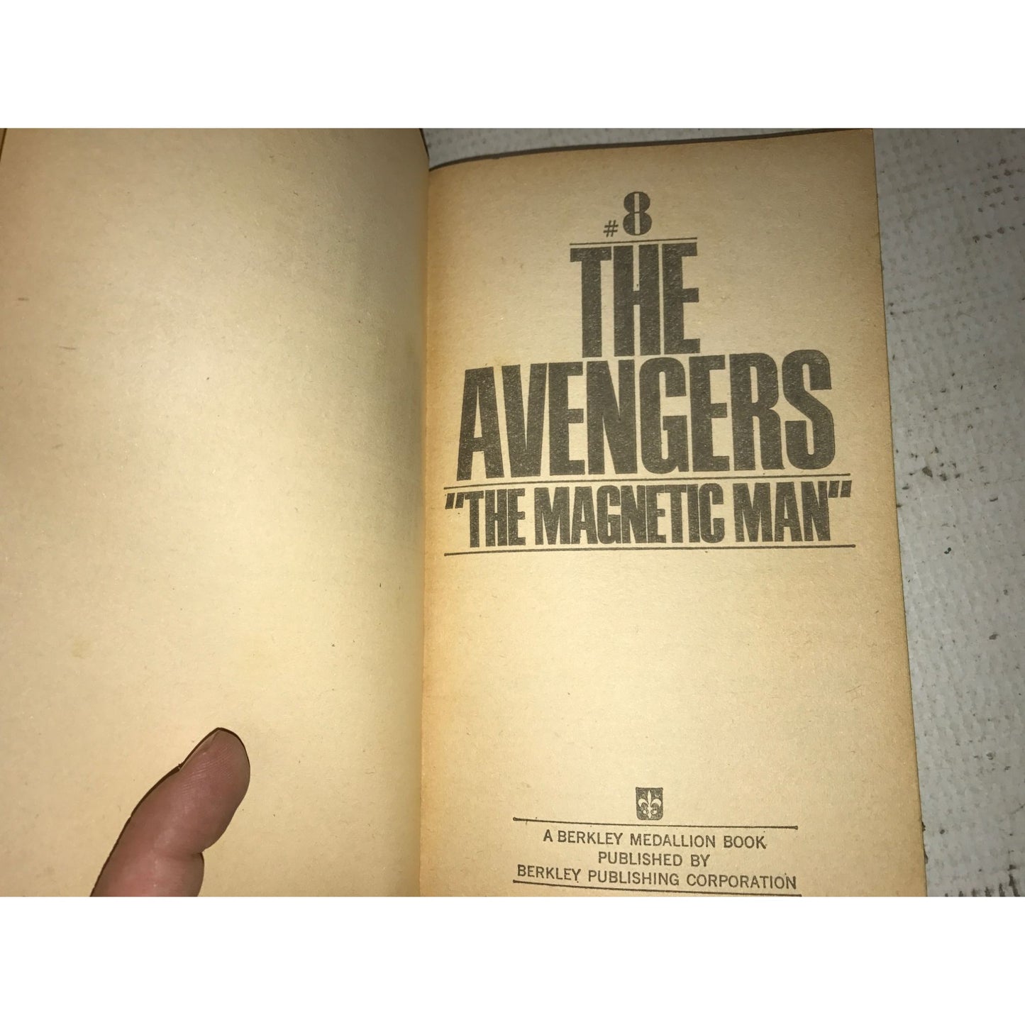 The Avengers #8 "The Magnetic Man" Book Norman Daniels