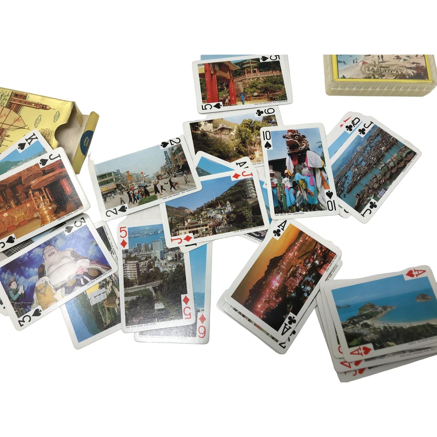 Vintage Souvenir Playing Card Set w/ Foreign Landmarks and Cities