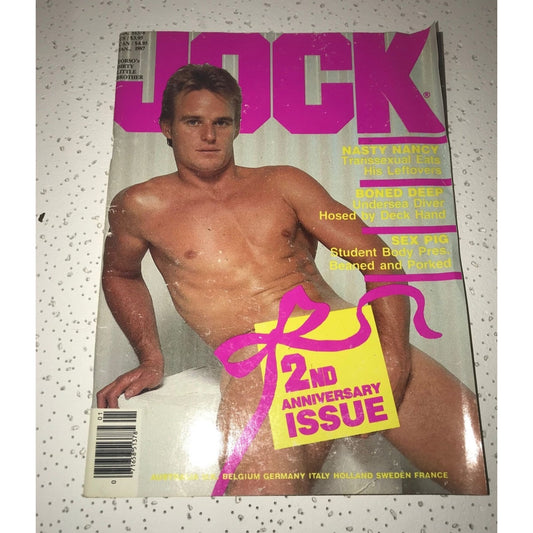 Vintage JOCK Collectible Adult Magazine Jan 1987- 2nd Anniversary Issue