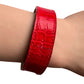 Hermes Red Croc Embossed Leather Bangle Bracelet