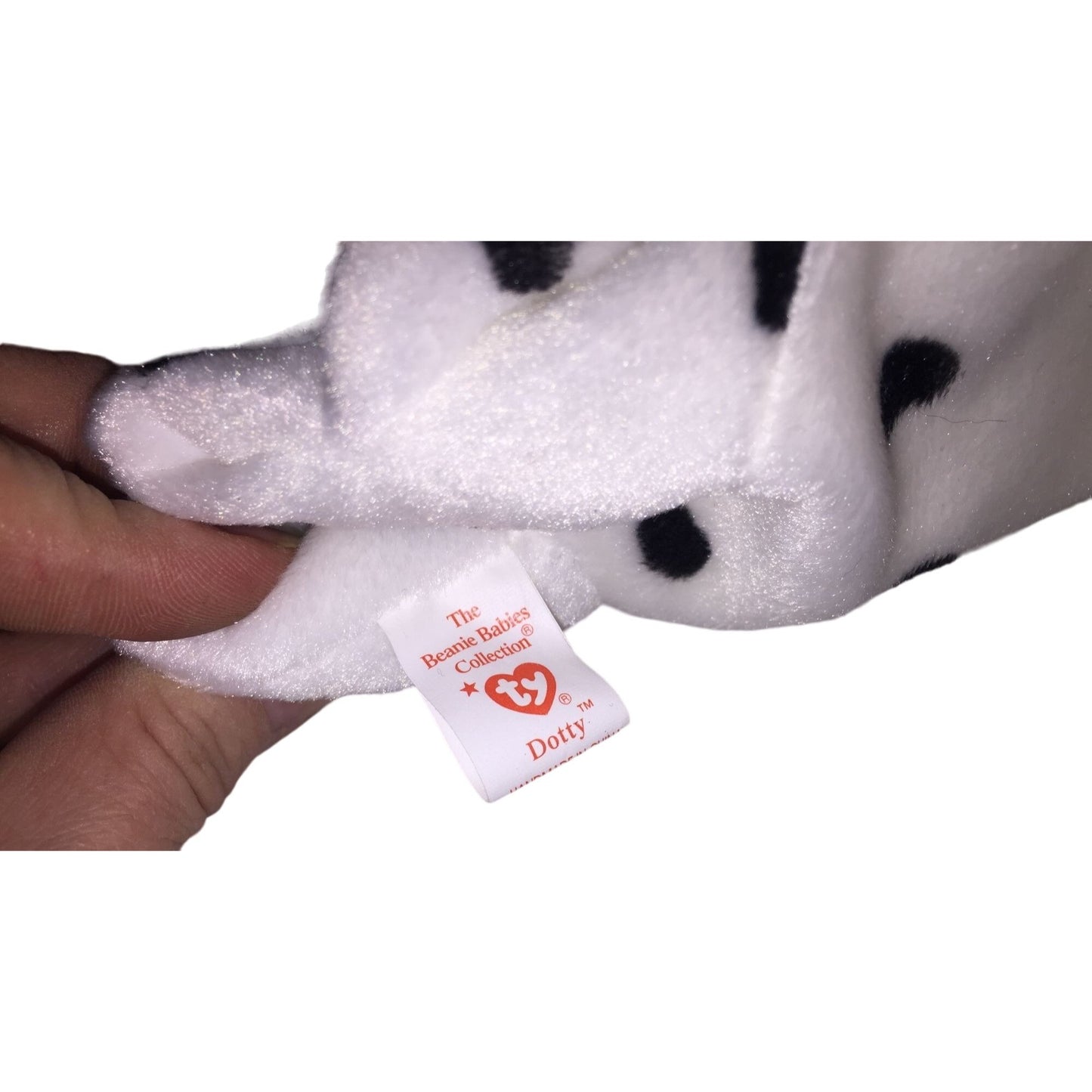 The Beanie Babies Collection TY Plush Dog named "Dotty"