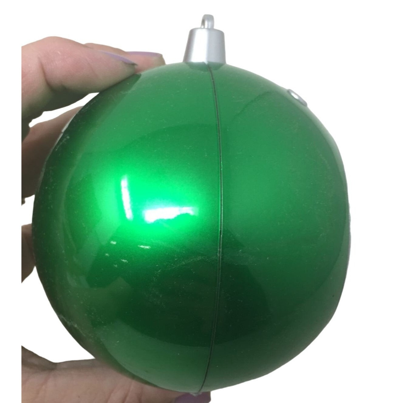 2007 Senario Digital Photo Green and Silver Ornament (Battery Operated)