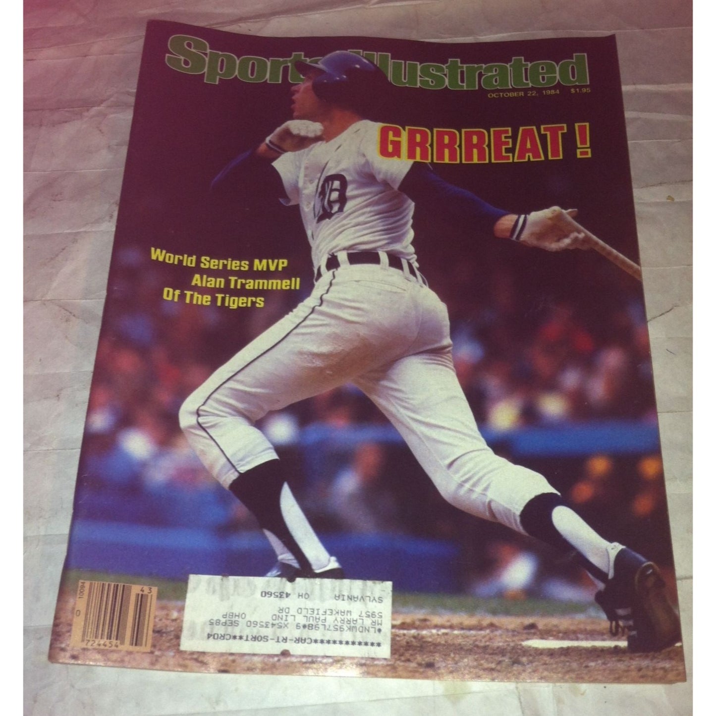 Vintage Sports Illustrated October 22, 1984 Alan Trammell Detroit Tigers Magazine