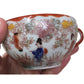 Teacup and Saucer Set with Red Border And flowers printed on both