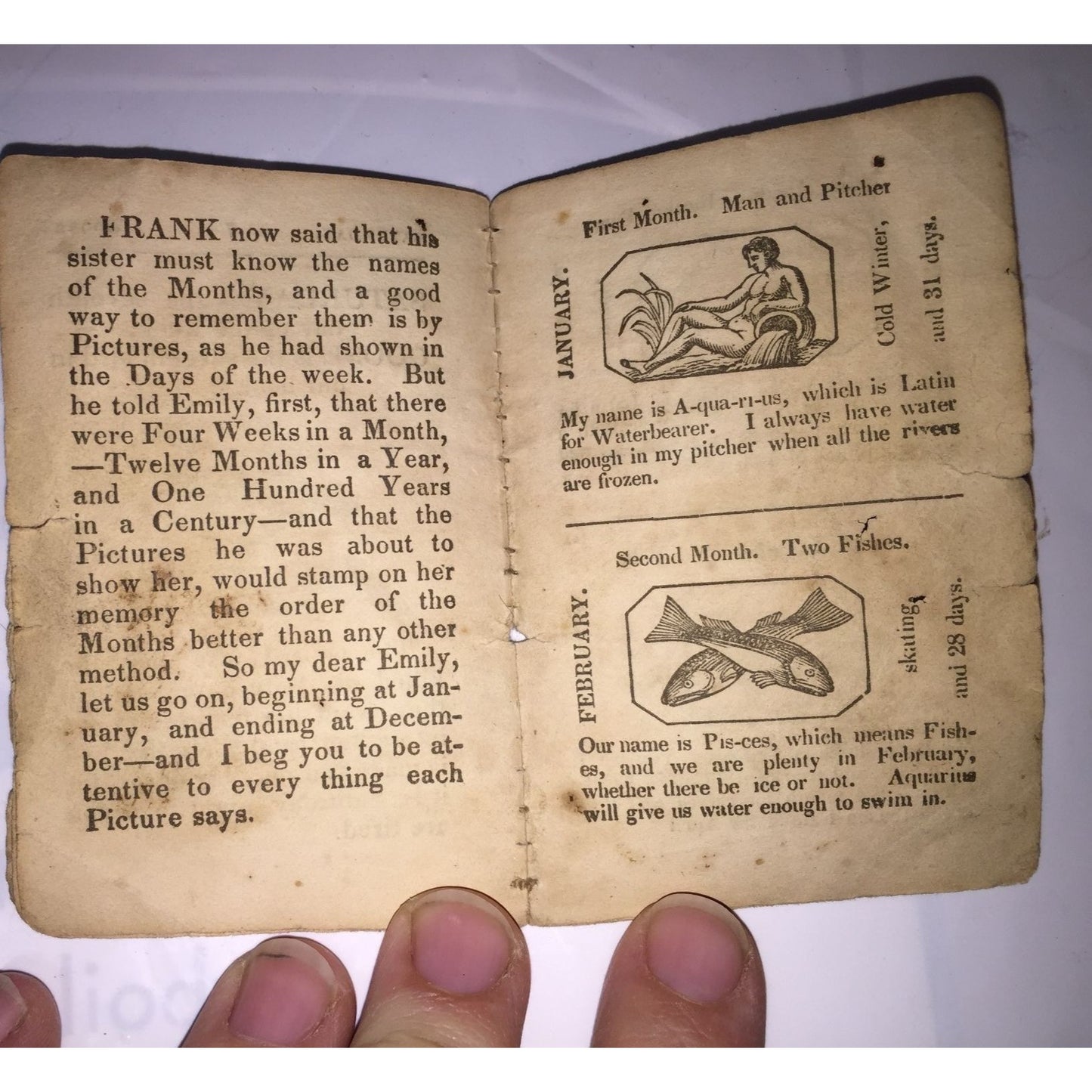 Little Franks Almanack to Show Little Boys and Girls Their Play Days Antique Booklet