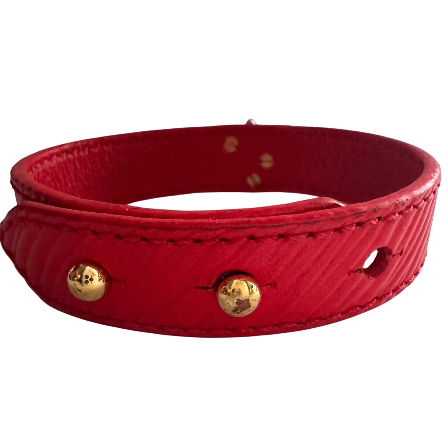 Louis Vuitton Epi Red Leather Bracelet