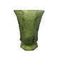 Anchor Hocking Green Glass Candy Dish and Vase With Grapes and Leaves