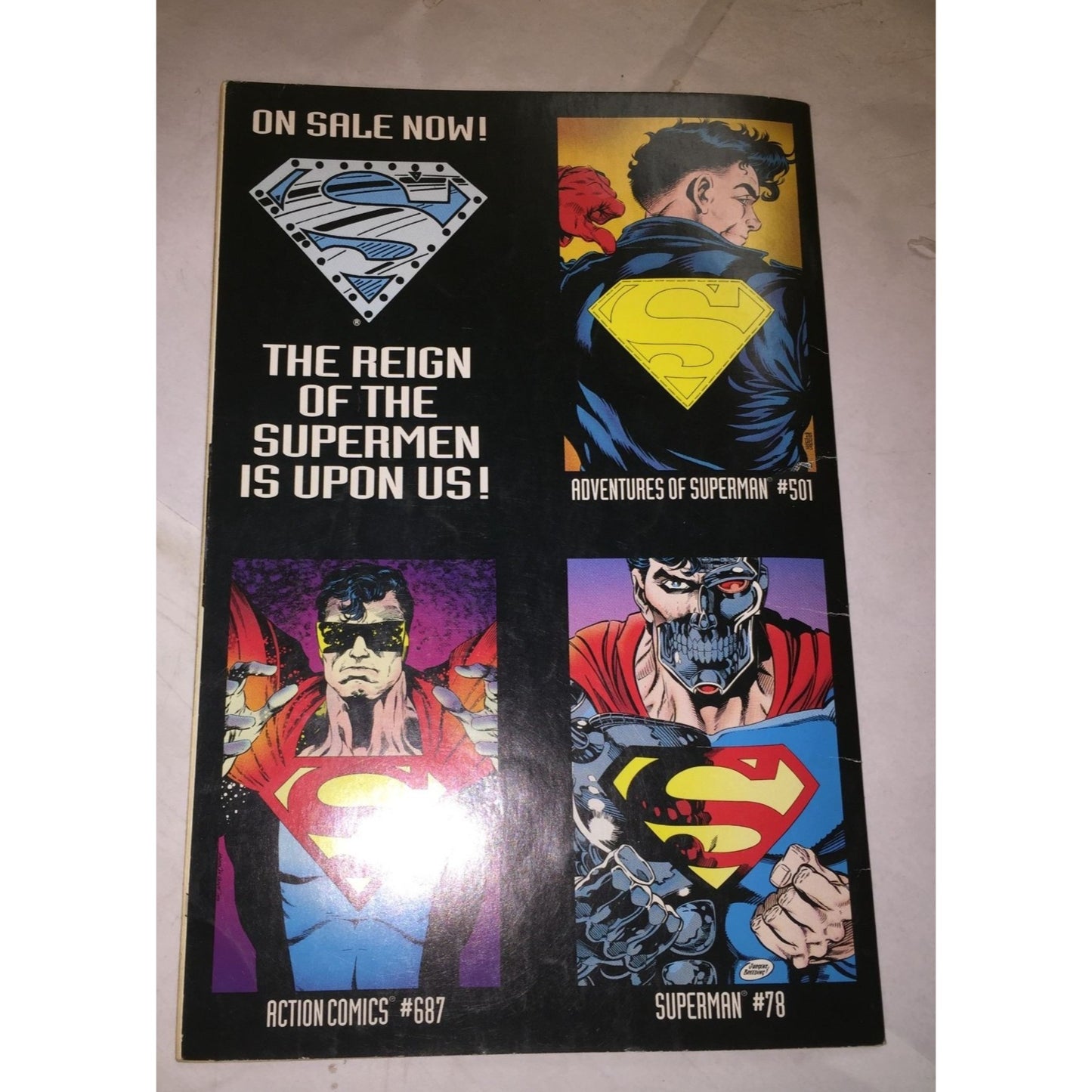 Vintage 1993 Reign of the Supermen - set of 4 comics