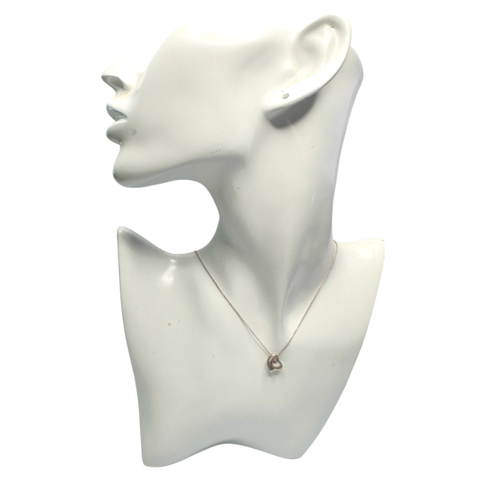 Tiffany and Co Elsa Peretti Full Heart Necklace 16" with Dust Bag Tiffany & Co.  A+ Stuff Necklace with Pendant
