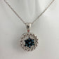 Natural Enclosed Blue Diamond Star Necklace