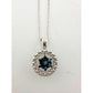 Natural Enclosed Blue Diamond Star Necklace