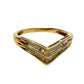 Beautiful 2 Row Chevron Style 1/4 Carat Diamond Baguette Ring - Size 7 - 925 Sterling Silver