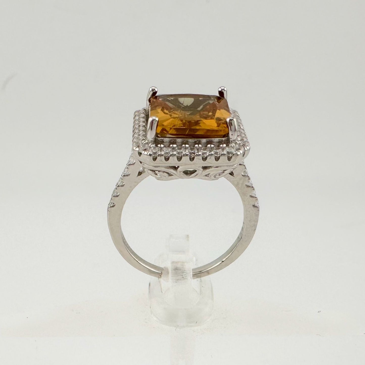 Elegant Emerald Cut Lab Created Sultanite Ring - Beautiful Detailing!  Size 7