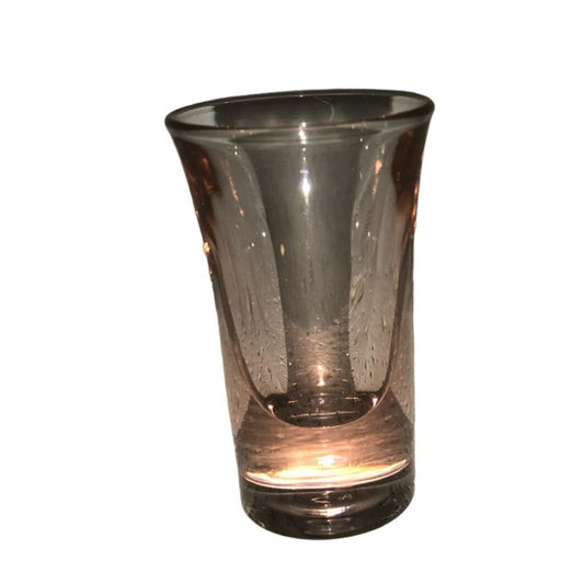 Light Pink Colored Barware Shot Glass- 3 inches tall