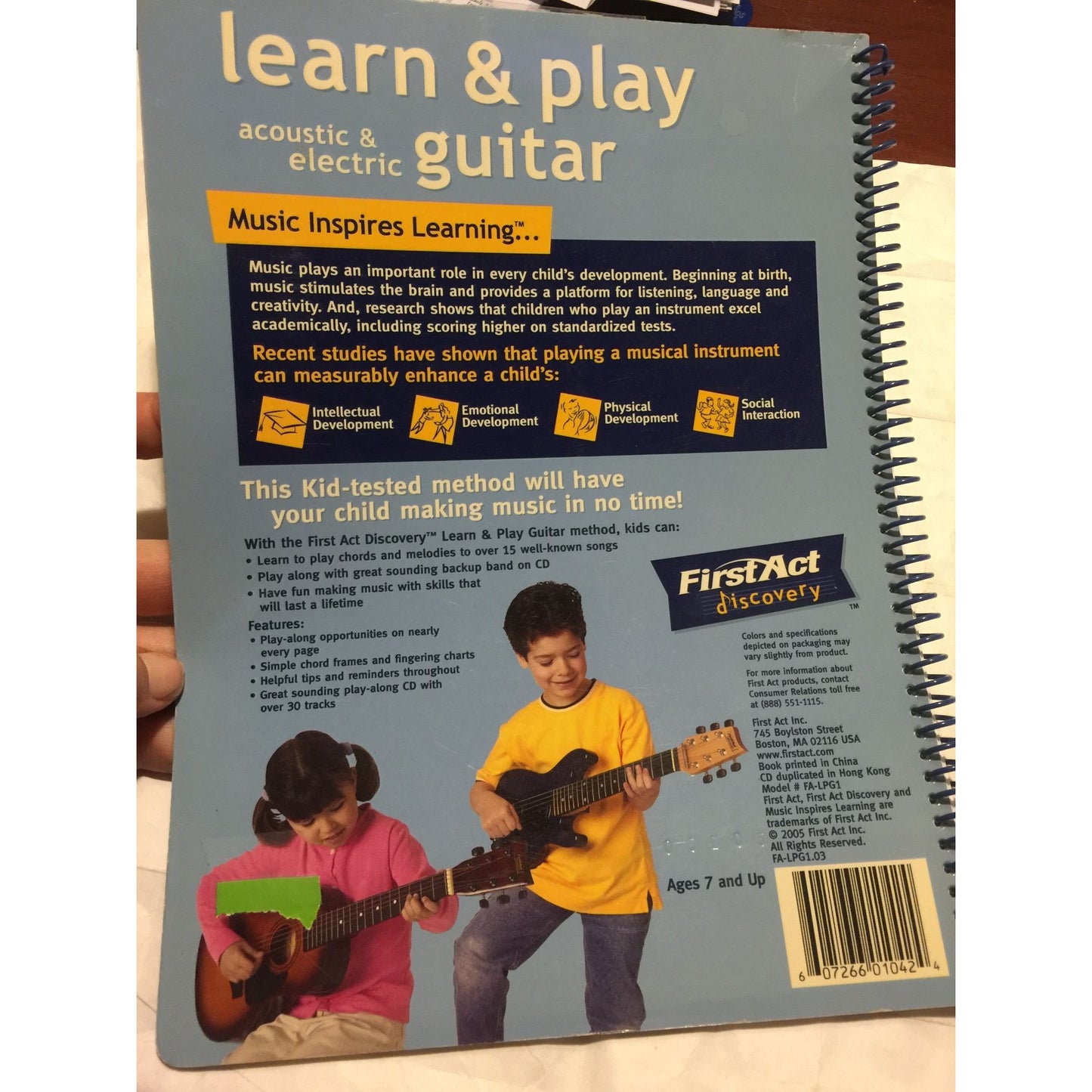 First Act Discovery Learn and Play Acoustic and Electric Guitar Book (No CD)