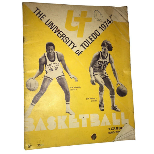 The University of Toledo (UT) 1974 Vintage Basketball Paperback Yearbook/Program