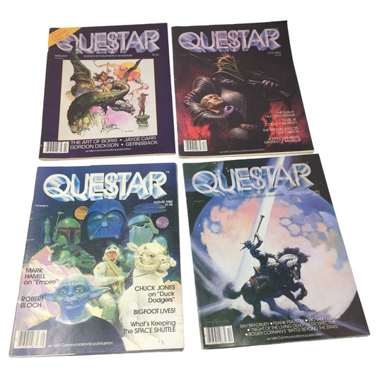 Vintage 1980 Questar Science Fiction/Fantasy Adventure Magazines (4)