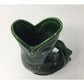 Vintage Green Ceramic Fish Pitcher/Vase- Made In Japan (about 7'' tall)