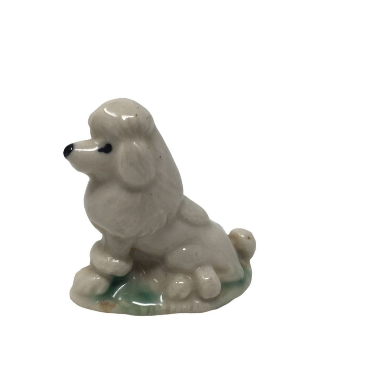 Vintage Wade Whimsie White Poodle Dog Figurine- 1.5x1.5''