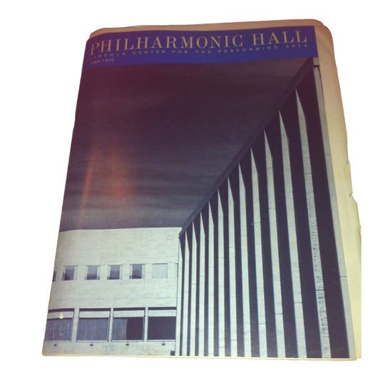 Philharmonic Hall Lincoln Center For The Performing Arts Vintage Paperback