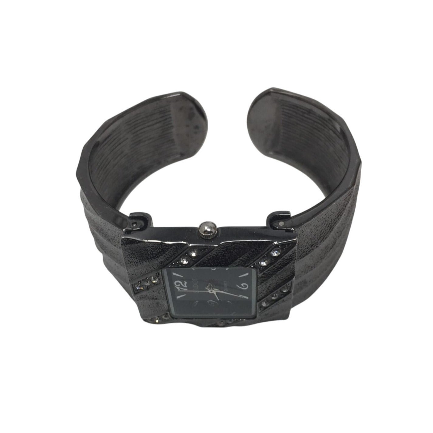 Women’s Studio Quartz Rhinestone Bezel Watch with Cuff Band