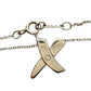 Authentic Tiffany & Co Paloma Picasso Sterling Silver Diamond Grafiti 'X' Kiss Pendant Necklace Tiffany & Co  A+ Stuff Neckace