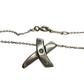 Authentic Tiffany & Co Paloma Picasso Sterling Silver Diamond Grafiti 'X' Kiss Pendant Necklace Tiffany & Co  A+ Stuff Neckace
