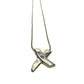 Authentic Tiffany & Co Paloma Picasso Sterling Silver Diamond Grafiti 'X' Kiss Pendant Necklace Tiffany & Co  A+ Stuff Neckace