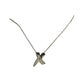 Authentic Tiffany & Co Paloma Picasso Sterling Silver Diamond Grafiti 'X' Kiss Pendant Necklace Tiffany & Co  A+ Stuff Neckace