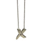 Authentic Tiffany & Co Paloma Picasso Sterling Silver Diamond Grafiti 'X' Kiss Pendant Necklace Tiffany & Co  A+ Stuff Neckace