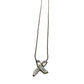 Authentic Tiffany & Co Paloma Picasso Sterling Silver Diamond Grafiti 'X' Kiss Pendant Necklace Tiffany & Co  A+ Stuff Neckace