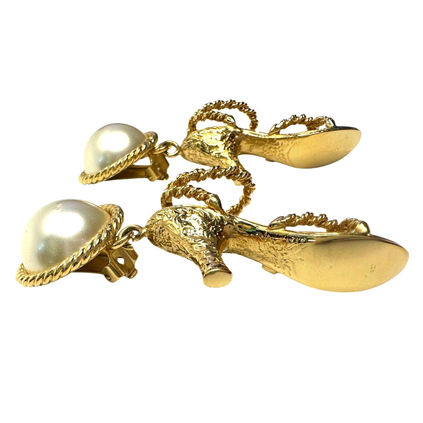 Salvatore Ferragamo High Heel Shoes Dangle Statement Earrings Salvatore Ferragamo  A+ Stuff Vintage Luxury Earrings