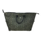 Diane Von Furstenberg- DVF Womens XL Tote Bag Black Beige Leopard Print (16x28)