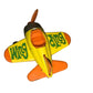 Vintage Buddy L Sky Racer Single Propeller One-Seater Airplane Yellow/Orange Die Cast Toy