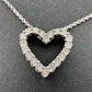 Beautiful Heart Necklace w Natural Diamonds in Illusion Settings