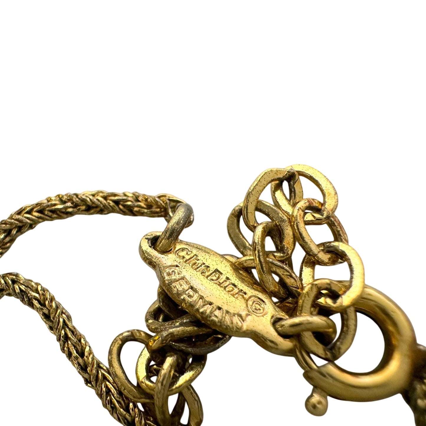 Christian Dior Germany Vintage Gold-Plated Leaf Necklace