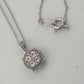 1/5 Carat Diamond Brilliance Diamond Cluster Pendant - Sterling Silver Setting w Chain