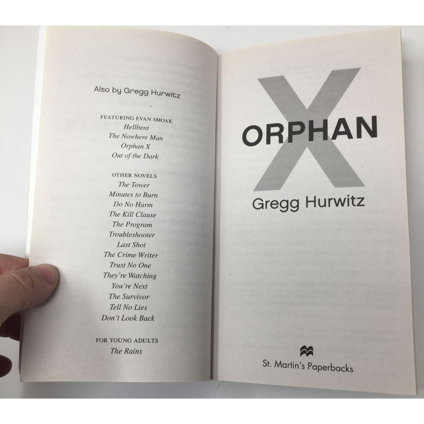 Orphan X Paperback Book by Greg Hurwitz