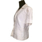 Louis Feraud Women's White Buttoned & Collared Shirt Size 10