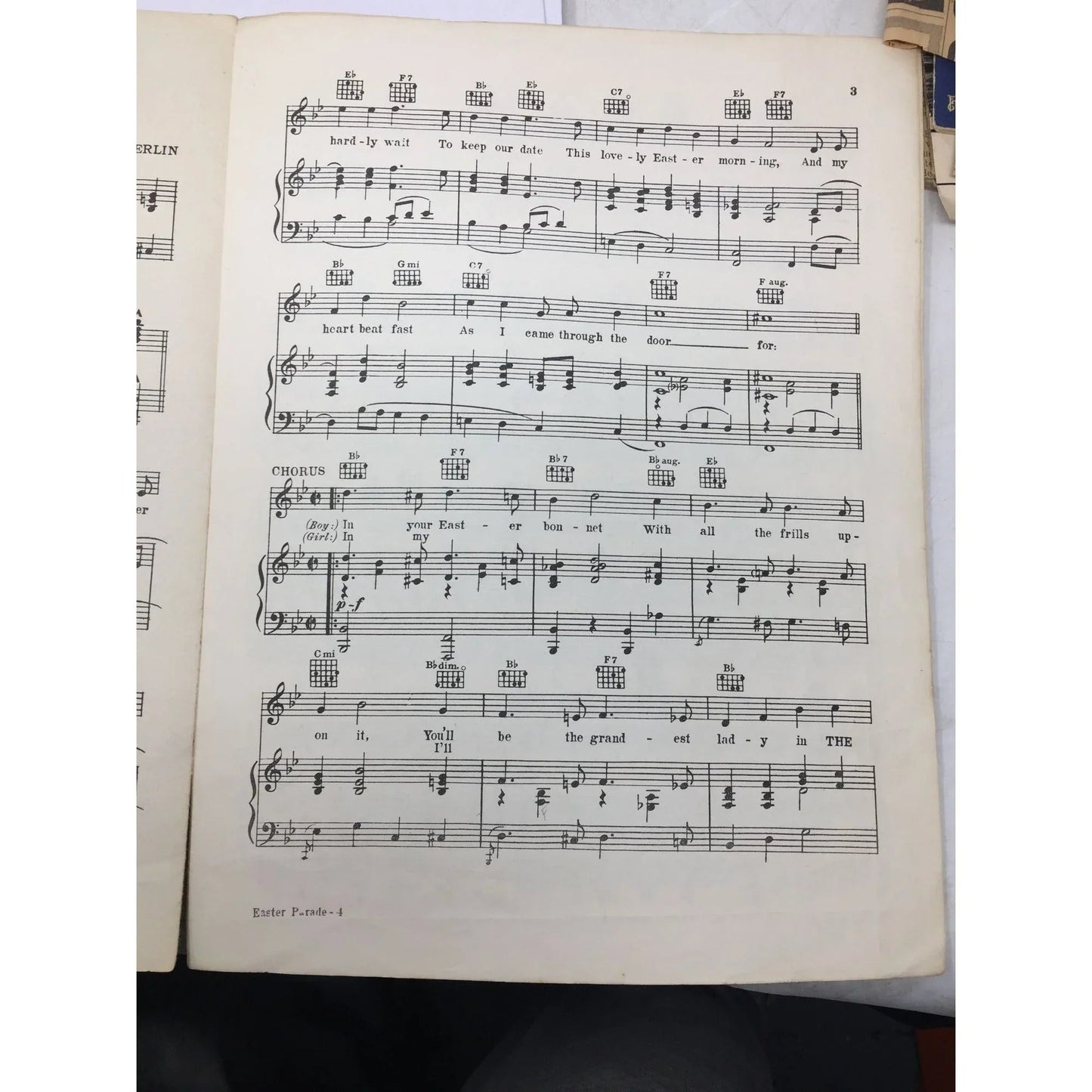 ''EASTER PARADE'' VINTAGE 1933 SHEET MUSIC BOOK BY IRVING BERLIN - A+ Stuff - SHEET MUSIC - A+ Stuff