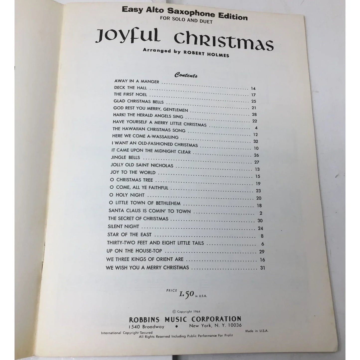Easy Alto Saxophone Edition For Solo and Duet ''Joyful Christmas'' - A+ Stuff - SHEET MUSIC - A+ Stuff